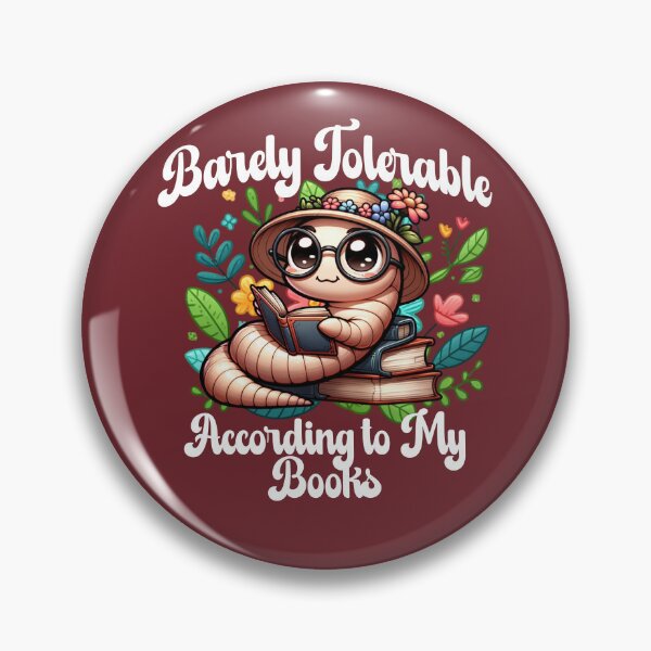 Item preview, Barely Tolerable Bookworm designed and sold by Belarte.shop.