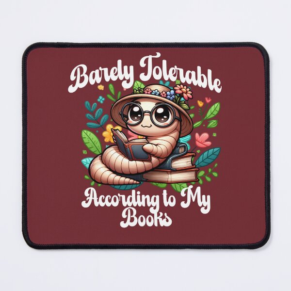 Item preview, Barely Tolerable Bookworm designed and sold by Belarte.shop.