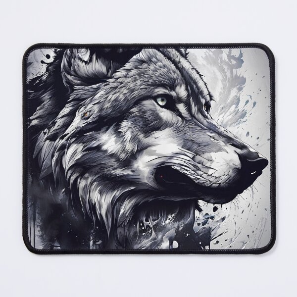 Item preview, Wolf in black and white designed and sold by PixelCraftDSG.