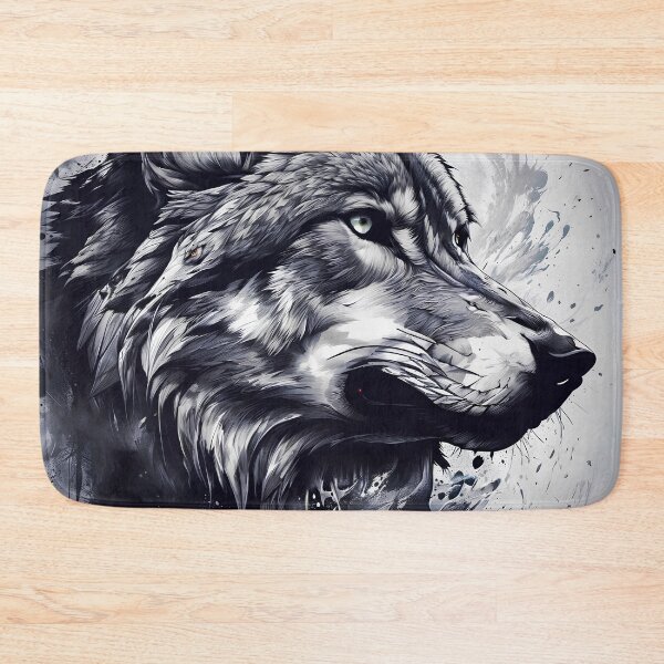 Item preview, Wolf in black and white designed and sold by PixelCraftDSG.
