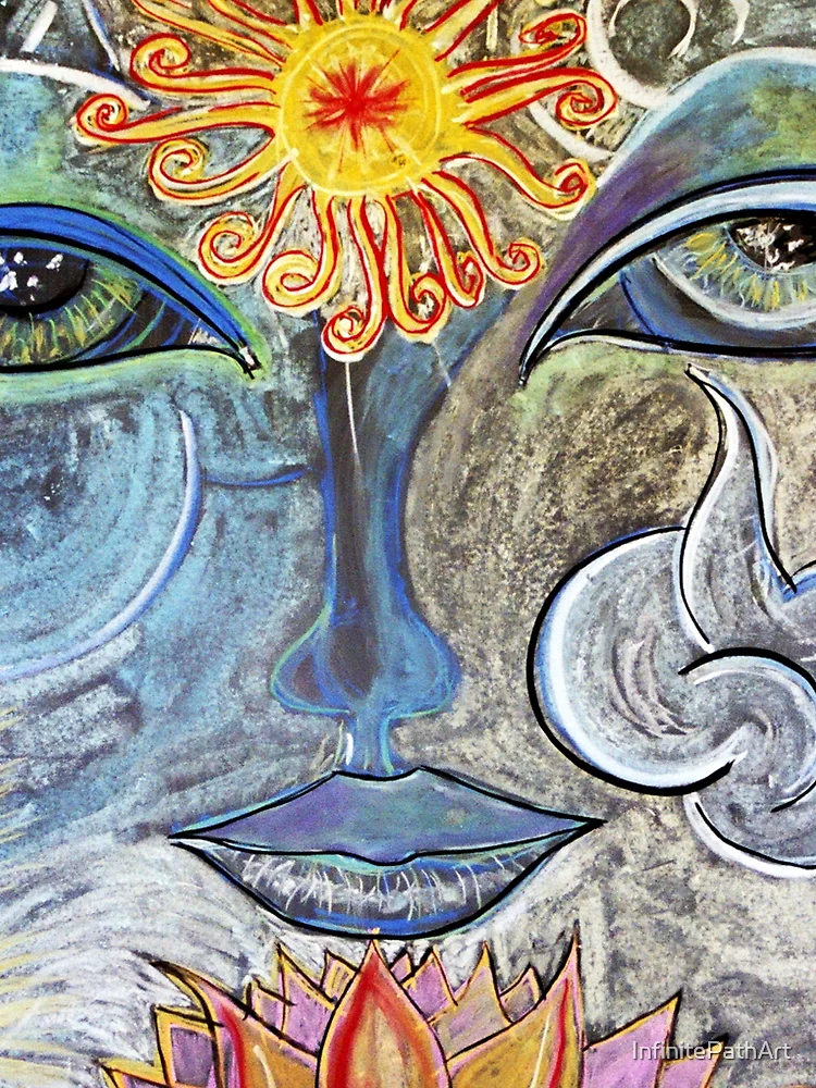 Thumbnail 3 of 3, Scarf, cloud vision designed and sold by InfinitePathArt.