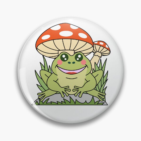 Artikelvorschau, Niedliche, glückliche Kawaii-Frosch- und Pilzfroschillustration entworfen und verkauft von micarto.