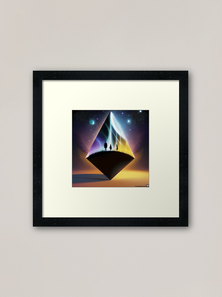 Thumbnail 2 of 7, Framed Art Print, Merged By Magic: A Meeting of Minds designed and sold by EightBuffalo.