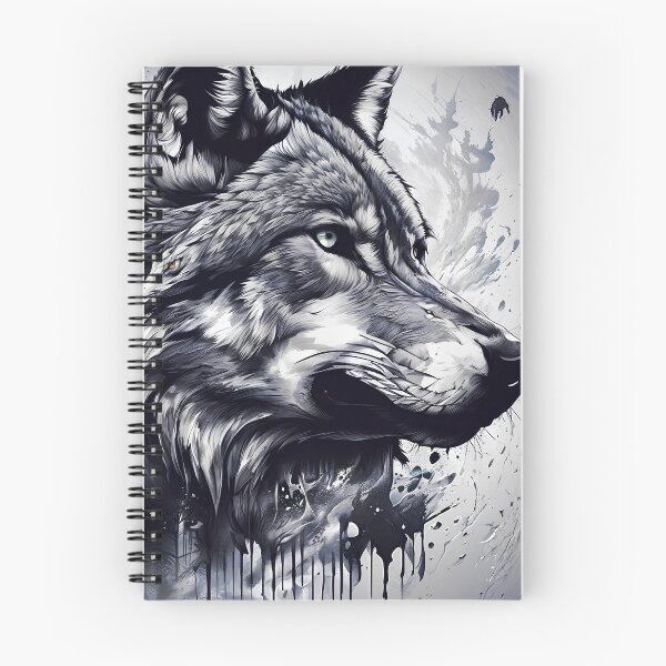 Item preview, Wolf in black and white designed and sold by PixelCraftDSG.