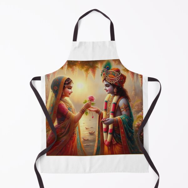 Item preview, Radha and Krishna With Flower designed and sold by AngeliqueArt.