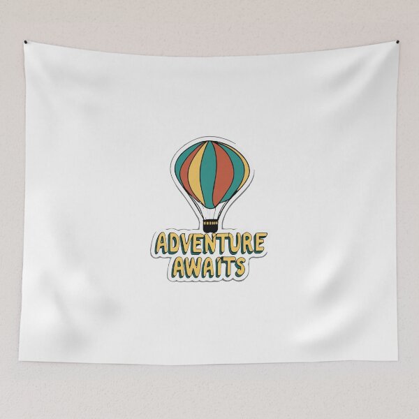 Item preview, Adventure Awaits Minimalist Hot Air Balloon designed and sold by NiftyWrx.