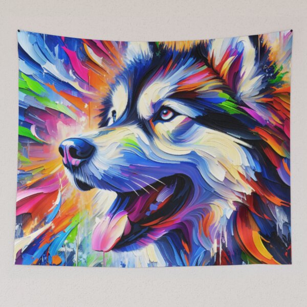 Aperçu de l'œuvre Peinture Malamute d’Alaska créée et vendue par TheAnimalZ00.
