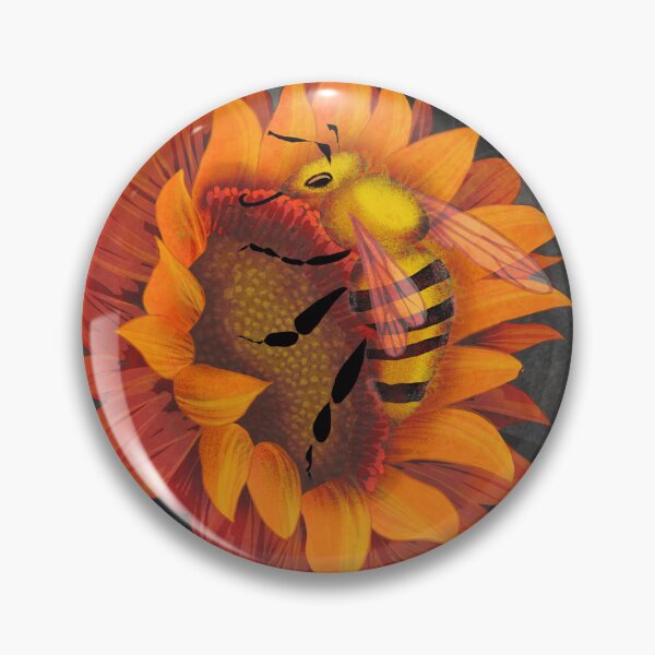 Item preview, Bee on sunflower illustration designed and sold by rose-michele.