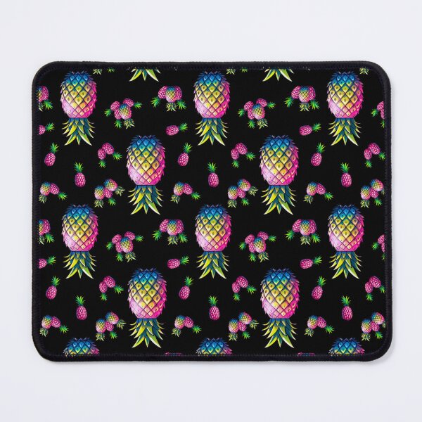 Item preview, Colorful Upside Down Pineapple Party Pattern | Black designed and sold by JLEmporium.