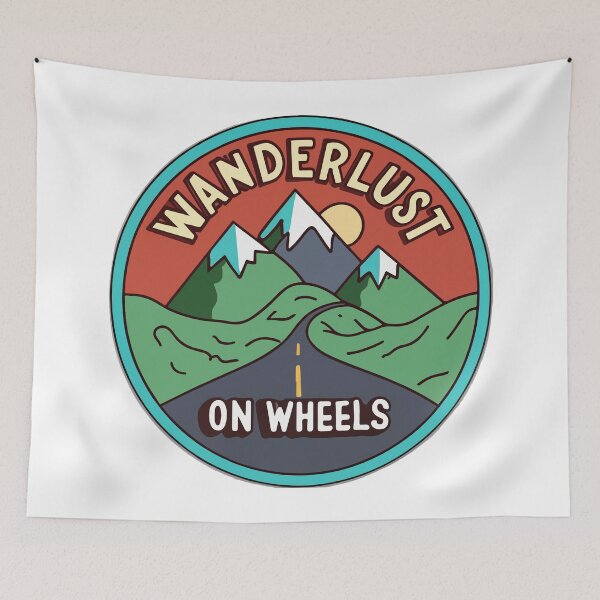 Item preview, Wanderlust on Wheels - Mountain Adventure Road designed and sold by NiftyWrx.