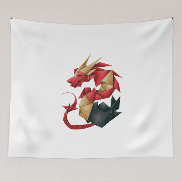 Aperçu de l'œuvre Dragon Japonais Origami Plié créée et vendue par zaqare.