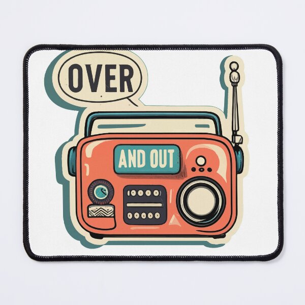 Item preview, Vintage Comic CB Radio 'Over and Out' Design designed and sold by NiftyWrx.