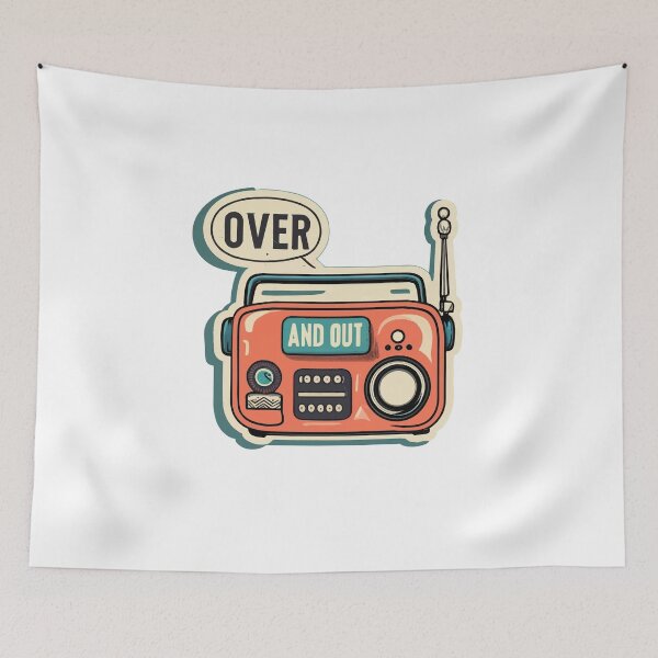 Item preview, Vintage Comic CB Radio 'Over and Out' Design designed and sold by NiftyWrx.