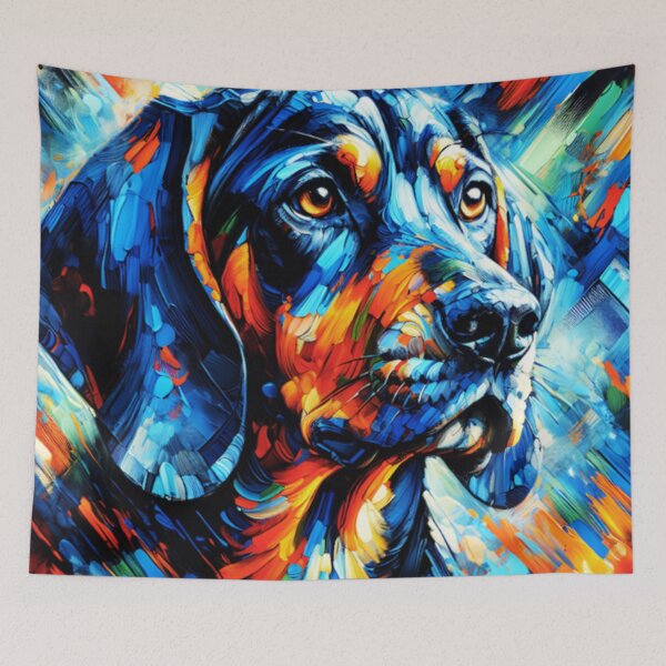 Item preview, Bluetick Coonhound Painting designed and sold by TheAnimalZ00.