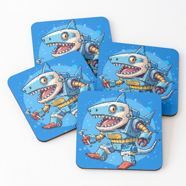 Item preview, Shark Robot Pixel Art: Classic 8-Bit Design designed and sold by Watchara Aekcheen.