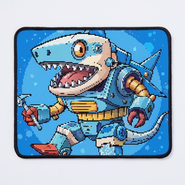 Item preview, Shark Robot Pixel Art: Classic 8-Bit Design designed and sold by Watchara Aekcheen.