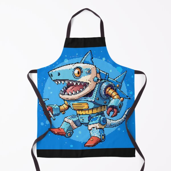 Item preview, Shark Robot Pixel Art: Classic 8-Bit Design designed and sold by Watchara Aekcheen.