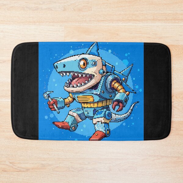 Item preview, Shark Robot Pixel Art: Classic 8-Bit Design designed and sold by Watchara Aekcheen.
