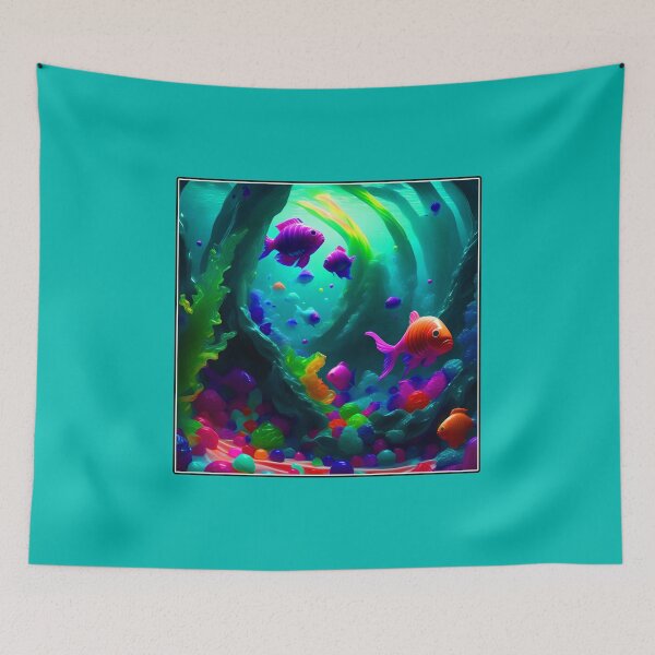 Item preview, Turquoise Ocean Candy Wonderland Under the Sea designed and sold by Beachy.