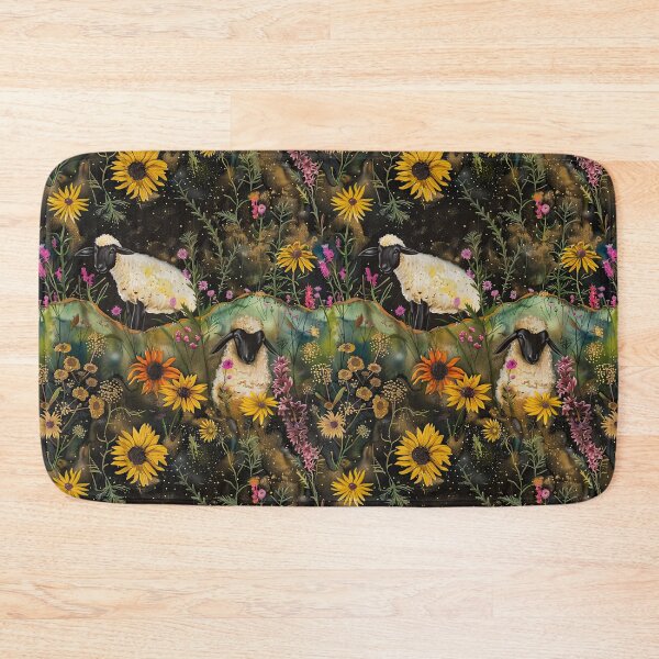 Item preview, Whimsical Suffolk Sheep in Field of New Jersey Native Plants designed and sold by thaneydesign.