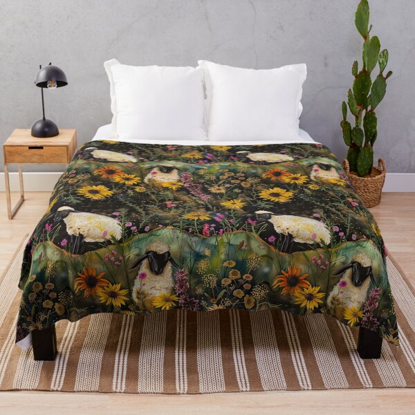 Item preview, Whimsical Suffolk Sheep in Field of New Jersey Native Plants designed and sold by thaneydesign.