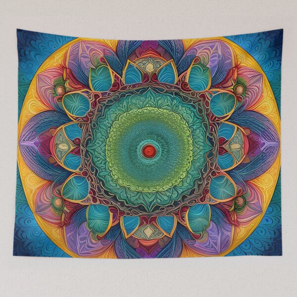 Item preview, Multicolor Indu Mandala designed and sold by MandalasShops.