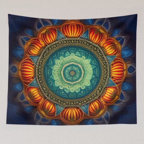 Item preview, Multicolor Indu Mandala designed and sold by MandalasShops.