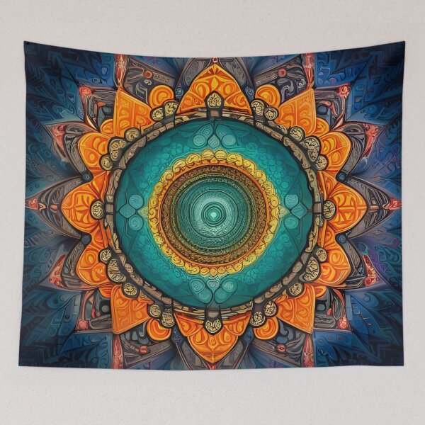 Item preview, Multicolor Indu Mandala designed and sold by MandalasShops.