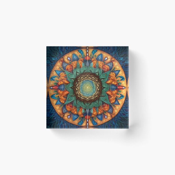 Item preview, Multicolor Indu Mandala designed and sold by MandalasShops.