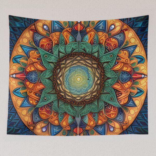 Item preview, Multicolor Indu Mandala designed and sold by MandalasShops.