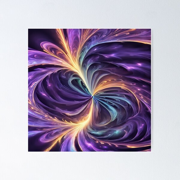 Item preview, Energy flows in purple yellow tones designed and sold by Yuliya Gromasheva.