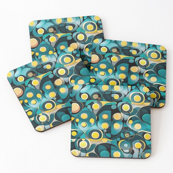 Item preview, Bauhaus Yellow Circles Green Background designed and sold by Zenvo.