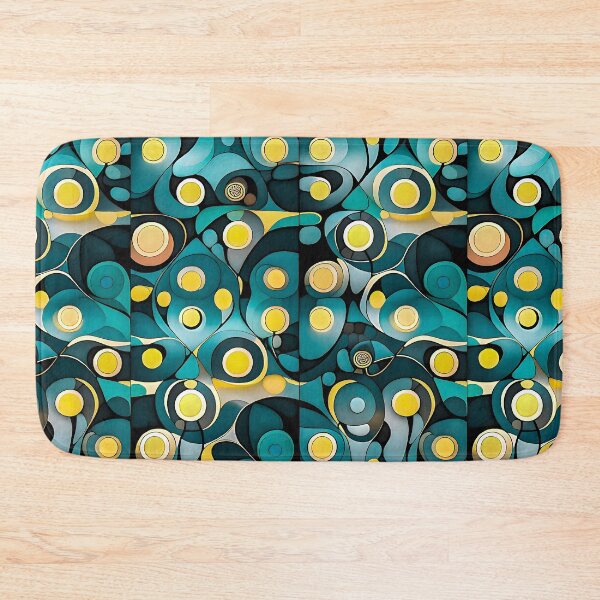 Item preview, Bauhaus Yellow Circles Green Background designed and sold by Zenvo.