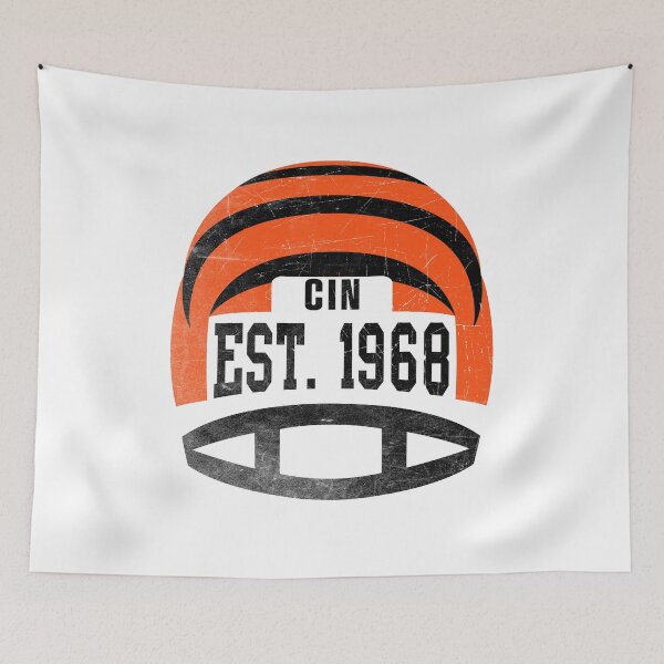 Item preview, Cincinnati Retro Throwback Football Helmet designed and sold by Bo-Bros-Tees.
