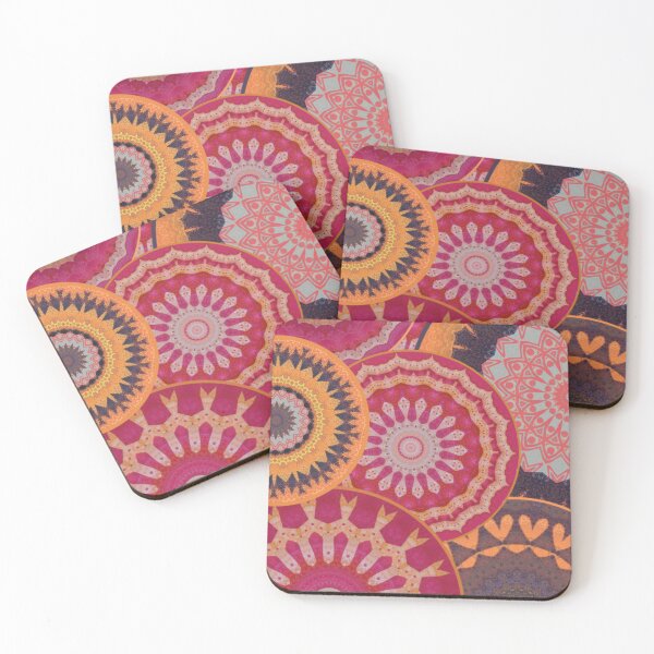 Item preview, Raspberry and Melon Collaged Circles designed and sold by RbEscoHop.