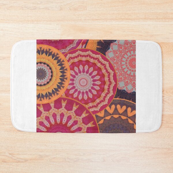 Item preview, Raspberry and Melon Collaged Circles designed and sold by RbEscoHop.