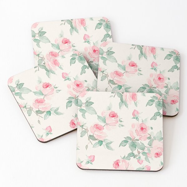 Item preview, Vintage flowers,pink roses,watercolor summer pattern  designed and sold by MariaMarinova.