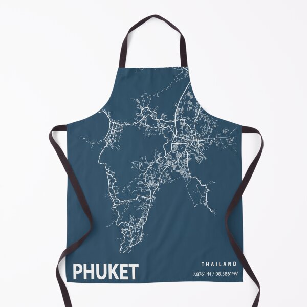 Item preview, Phuket Blueprint City Map designed and sold by Peek-Designs.