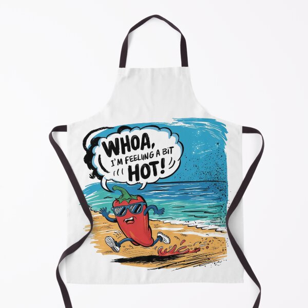 Item preview, hot pepper running towards the beach to cool itself designed and sold by Loviness.