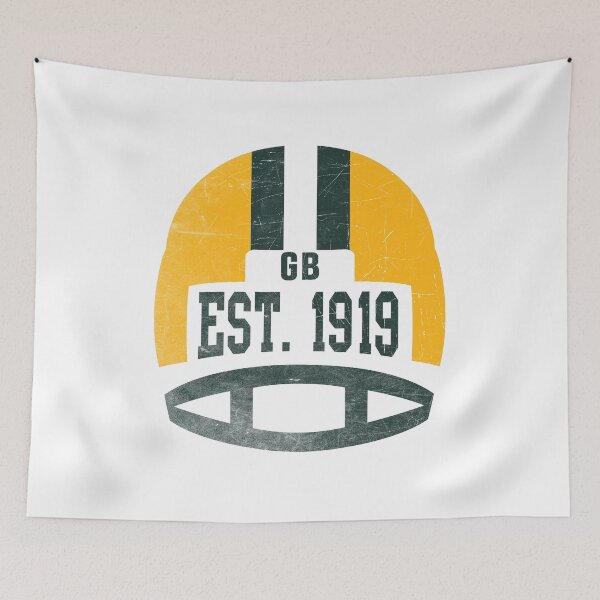 Item preview, Green Bay Throwback Football Helmet designed and sold by Bo-Bros-Tees.