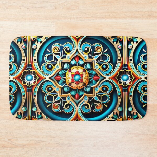 Item preview, Royal Folk Floral Tapestry Enchanted Carousel Castle Pattern designed and sold by Zeporas Castle.