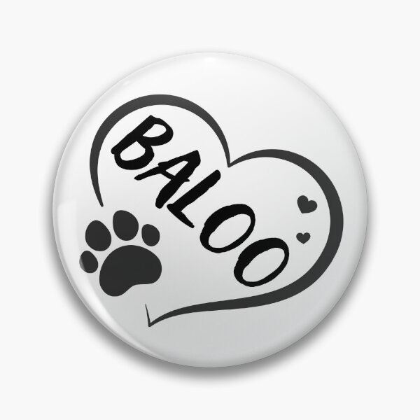Item preview, Baloo name in a heart with a paw, great gift for dog or cat owners designed and sold by OCS1337.