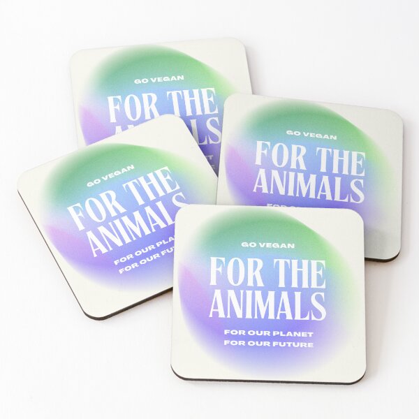 Item preview, For the Animals, Go Vegan! Green & Purple Variant designed and sold by CozyThreadsCo.