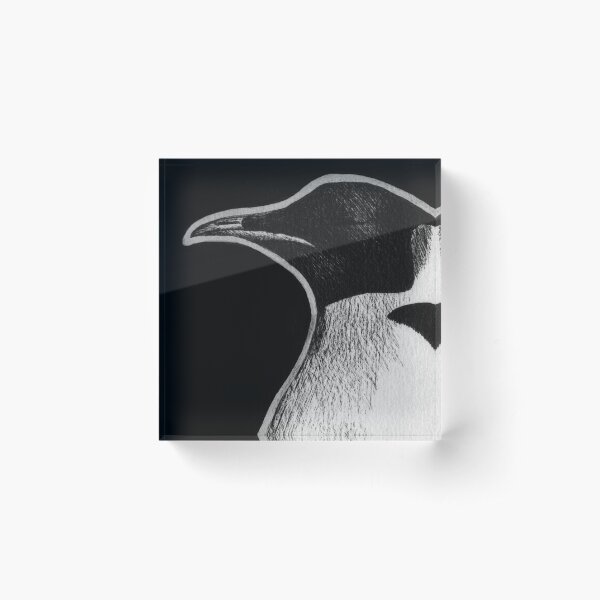 Leucism: Emperor Penguin Acrylic Block