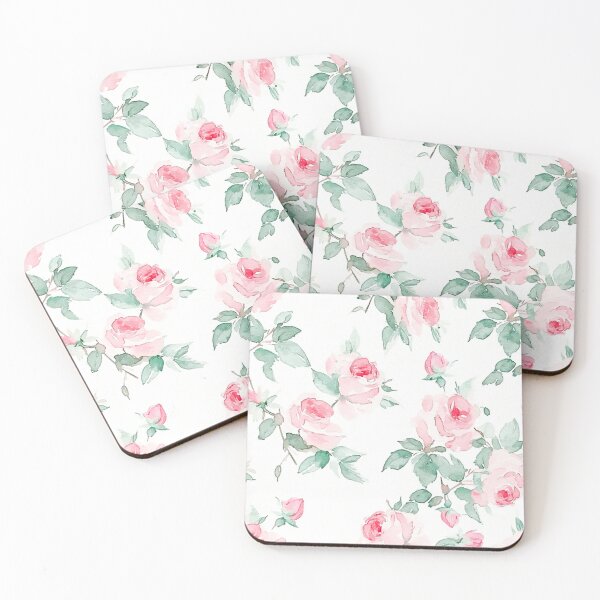 Item preview, Vintage flowers,pink roses,watercolor summer pattern  designed and sold by MariaMarinova.