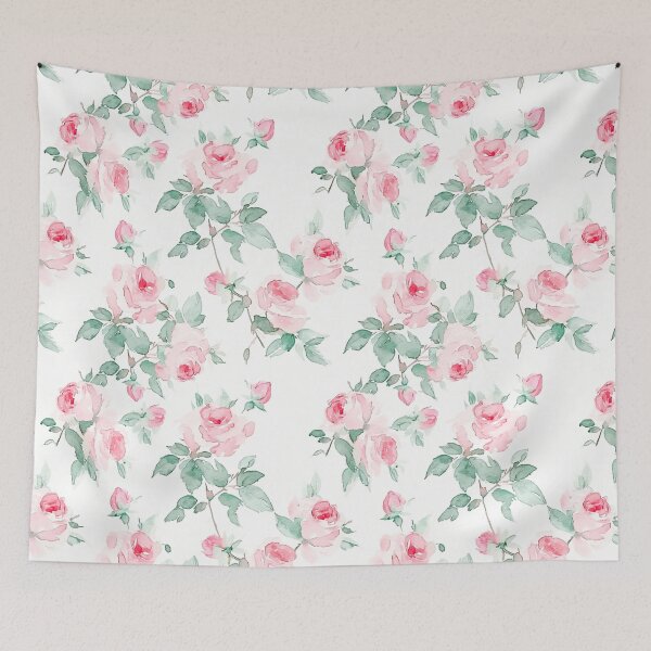 Item preview, Vintage flowers,pink roses,watercolor summer pattern  designed and sold by MariaMarinova.
