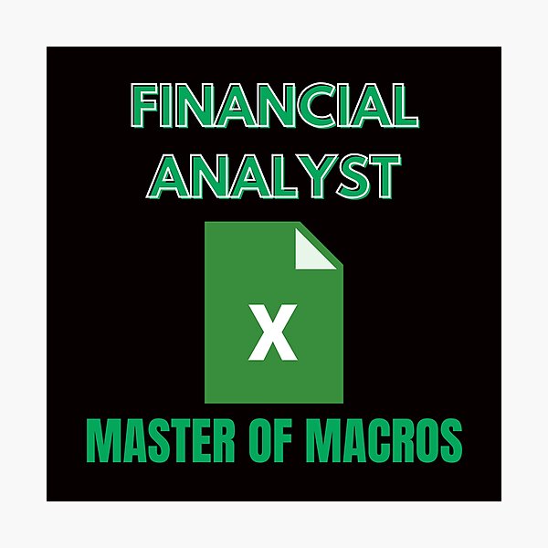 Item preview, Financial Analyst. Master of Macros designed and sold by Redstreak12.