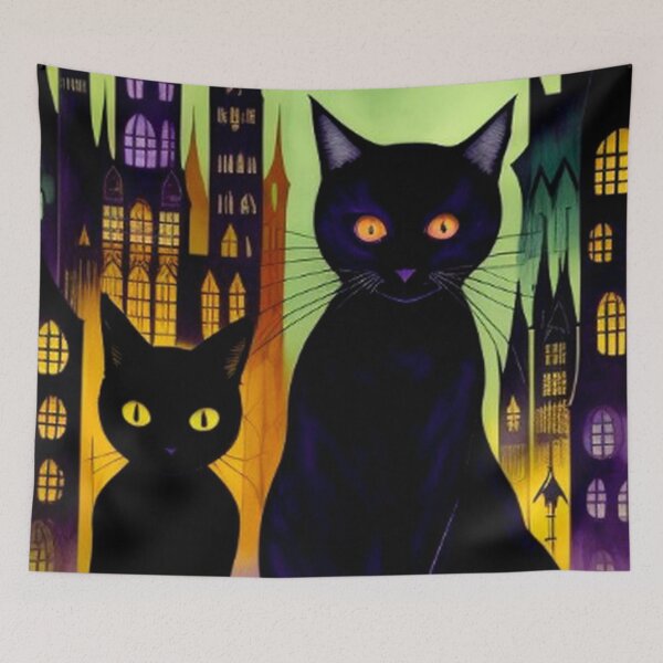 Item preview, Black Cats Gothic City designed and sold by TheDarkWardrobe.