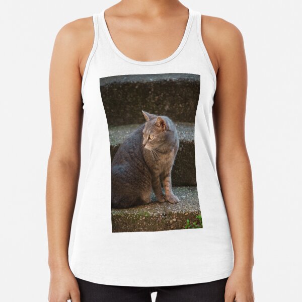 curious cat Racerback Tank Top