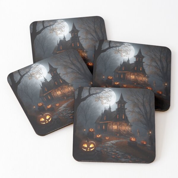 Item preview, Haunted House Full Moon Eerie Scene designed and sold by EnchantedVista.
